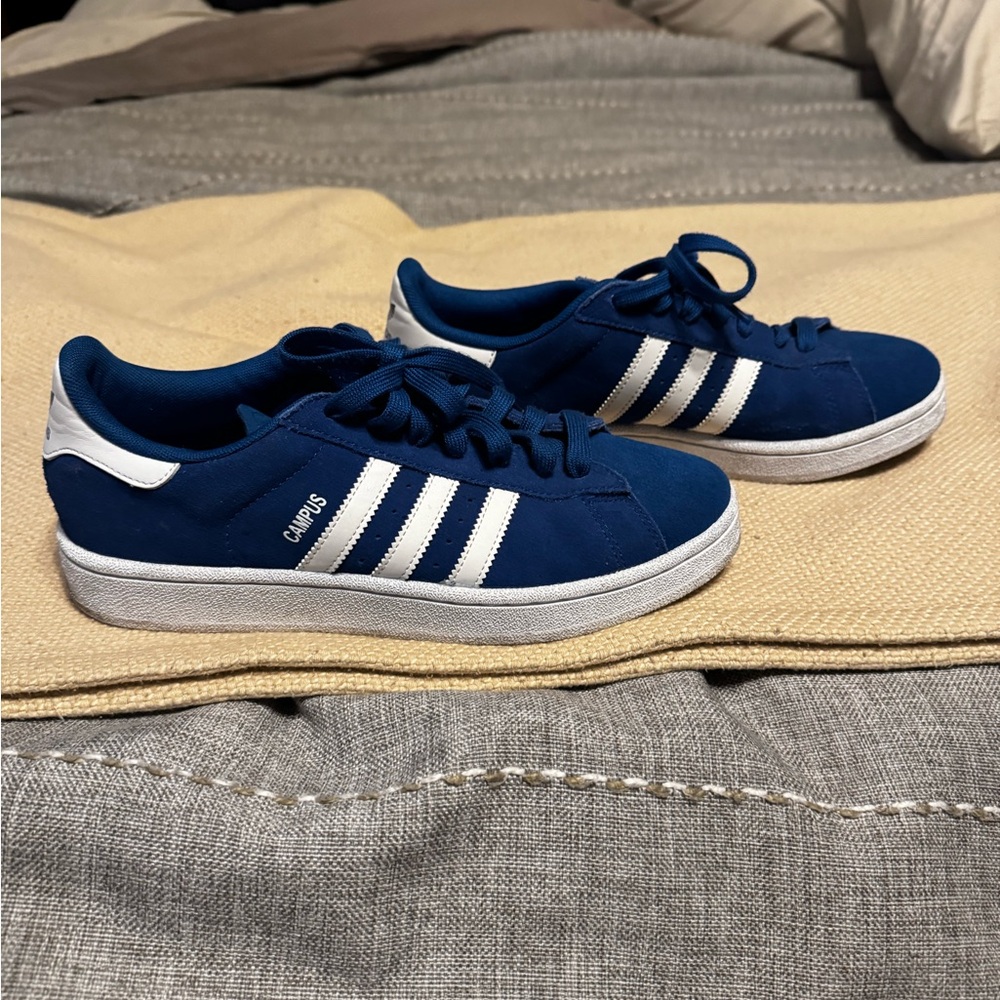 Adidas Campus Navy Sneakers with White Stripes